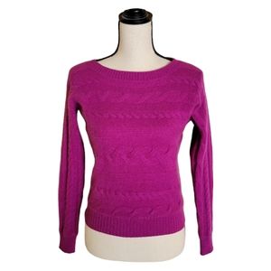 Charter Club Cashmere Sweater XS Purple Fuchsia